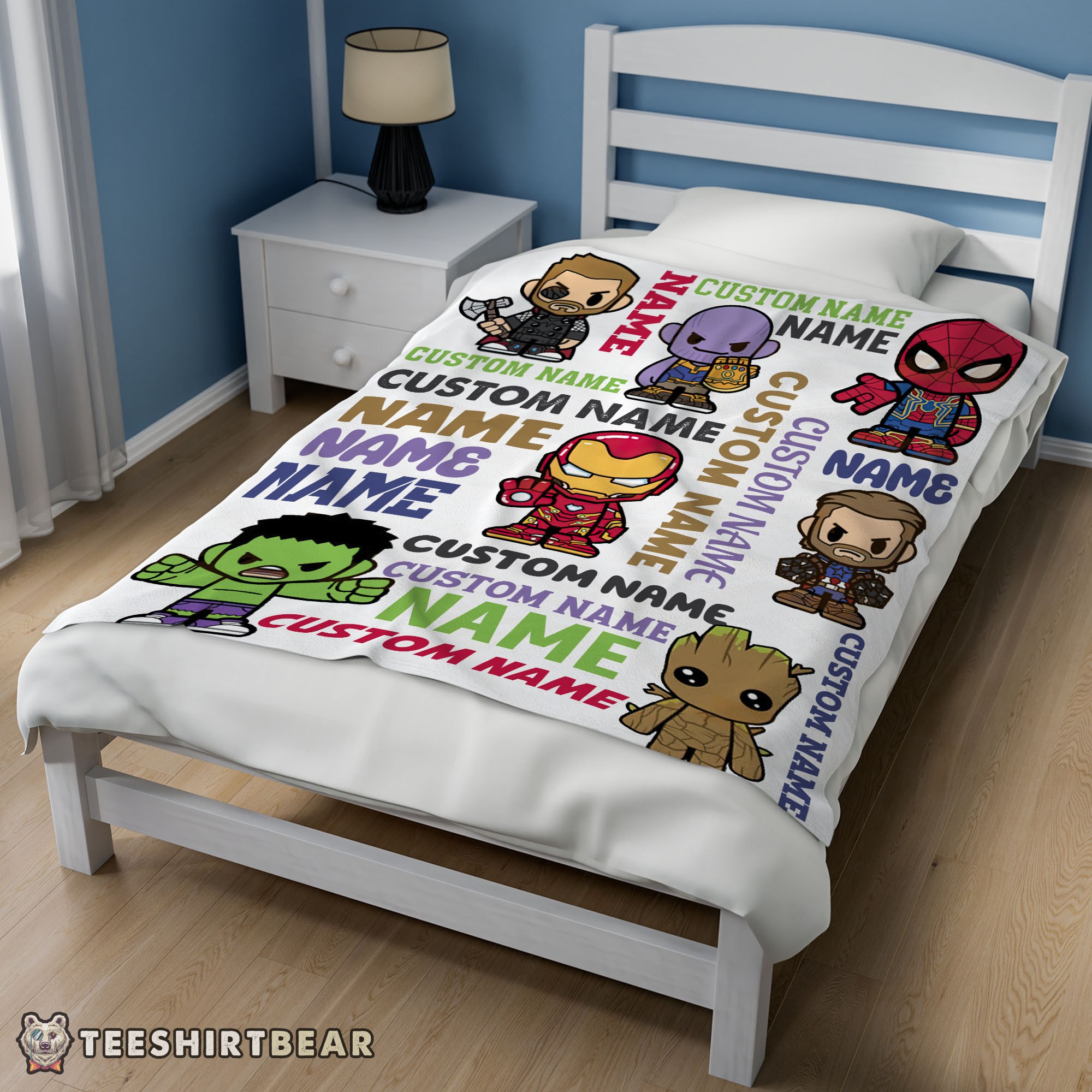 Hot Personalized Marvel Superheroes And Thanos Blanket Fleece Customized Blanket - Image 3