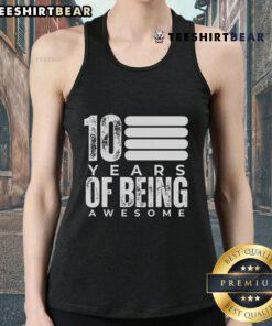 10th Birthday Tank Top celebrating 10 years of being awesome, perfect for birthday parties and fun celebrations.