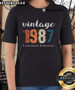 Vintage 1988 Limited Edition Ladies Tee featuring a stylish design for a trendy 37-year-old look.