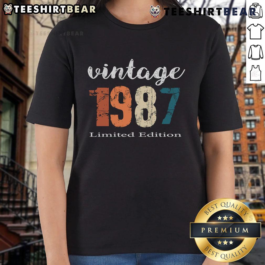 Vintage 1988 Limited Edition Ladies Tee featuring a stylish design for a trendy 37-year-old look.