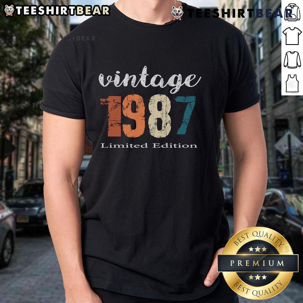 Nice 37 Year Old Vintage 1988 Limited Edition T-Shirt featuring retro graphics and classic design, perfect for collectors.
