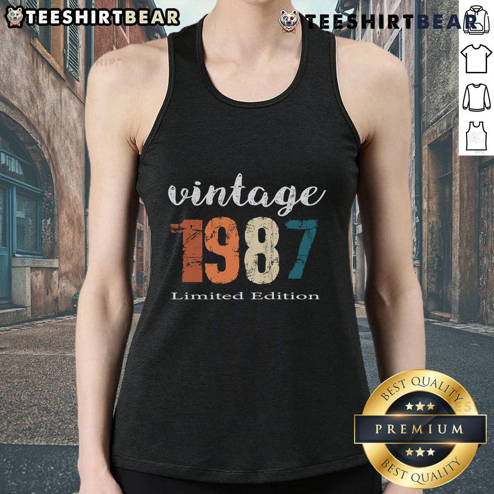 Vintage 1988 limited edition tank top for a nice 37-year-old, featuring a classic design and vibrant colors.