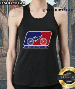 Stylish 'Just Gonna Send It' BMX racing tank top for enthusiasts, perfect for BMX events and casual wear.