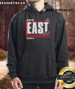 Buffalo Bills Playoffs hoodie for NFL 2024 AFC East Division Champions, showcasing team pride and playoff spirit.