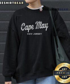 Vintage athletic sports sweatshirt featuring 'Nice Cape May New Jersey NJ' design in vibrant colors.