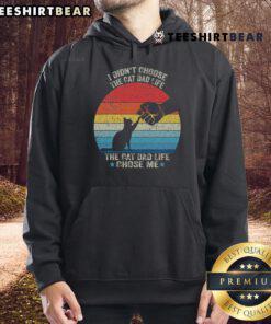 Nice Cat Dad hoodie featuring a retro vintage sunset design, perfect for Father's Day gifts for cat lovers.