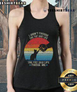 Retro vintage sunset tank top for cat dads, perfect for Father's Day celebrations and showcasing love for cats.