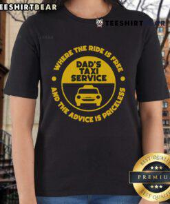 Funny Dad T-shirt for Father's Day featuring 'Nice Dad's Taxi Service' design, perfect for proud Papa chauffeurs.