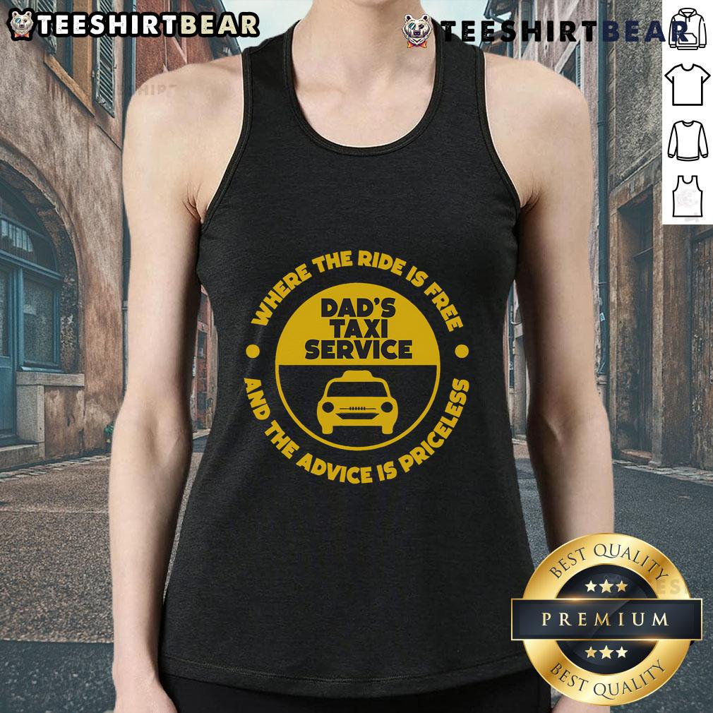 Funny Dad Taxi Service tank top for Father's Day, perfect gift for dads who love to chauffeur their kids.