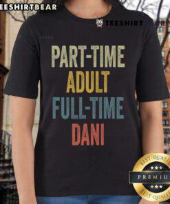 Personalized retro Dani ladies tee showcasing name meaning, perfect for casual wear and unique gifts.
