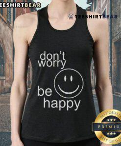 Nice Don't Worry Be Happy tank top featuring a vibrant design, perfect for casual summer wear and spreading positivity.