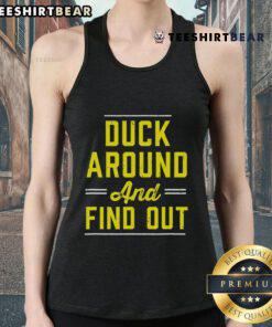 Nice Duck Around and Find Out Oregon Fan Merch Tank Top featuring vibrant colors and bold design for fans.