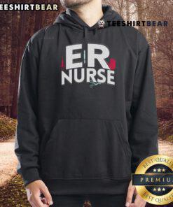 Cozy hoodie for nurses featuring 'Nice-er Nurse' design, perfect for RNs, LPNs, and BSNs in the emergency room.