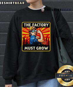 Kids sweatshirt featuring 'Nice Factorio The Factory Must Grow' design, perfect for young fans of the game Factorio.