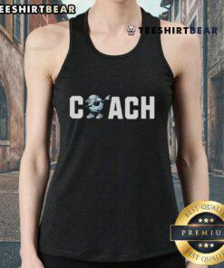 Funny golf coach tank top featuring a humorous design perfect for golf enthusiasts and casual wear.