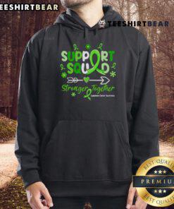 Nice Groovy Support Squad green ribbon lymphoma cancer awareness hoodie for raising awareness and support.