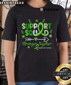 Nice Groovy Support Squad Green Ribbon Tee for Lymphoma Cancer Awareness, perfect for showing support and raising awareness.