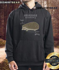 Adorable hedgehog anatomy design on a cute hoodie, perfect for hedgehog lovers and animal enthusiasts.
