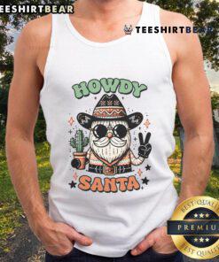 Santa Cow in Christmas costume tank top, festive holiday spirit for Christmas celebrations and seasonal gatherings.
