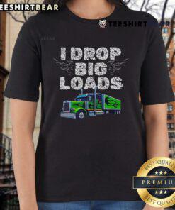 Funny trucker design for ladies' tee featuring a playful graphic and vibrant colors, perfect for truck enthusiasts.