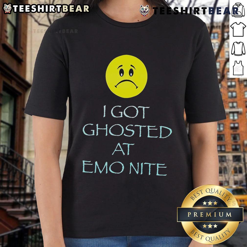 Nice I Got Ghosted at Emonite Ladies Tee featuring a stylish graphic design for trendy womens fashion.