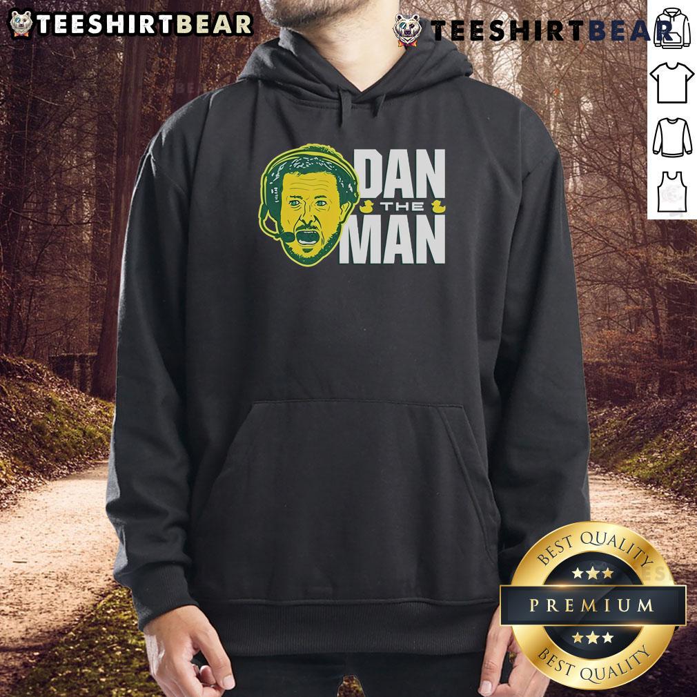 Joey Harrington and Dan Lanning wearing Oregon Ducks coach hoodie, showcasing team spirit and pride in college football.