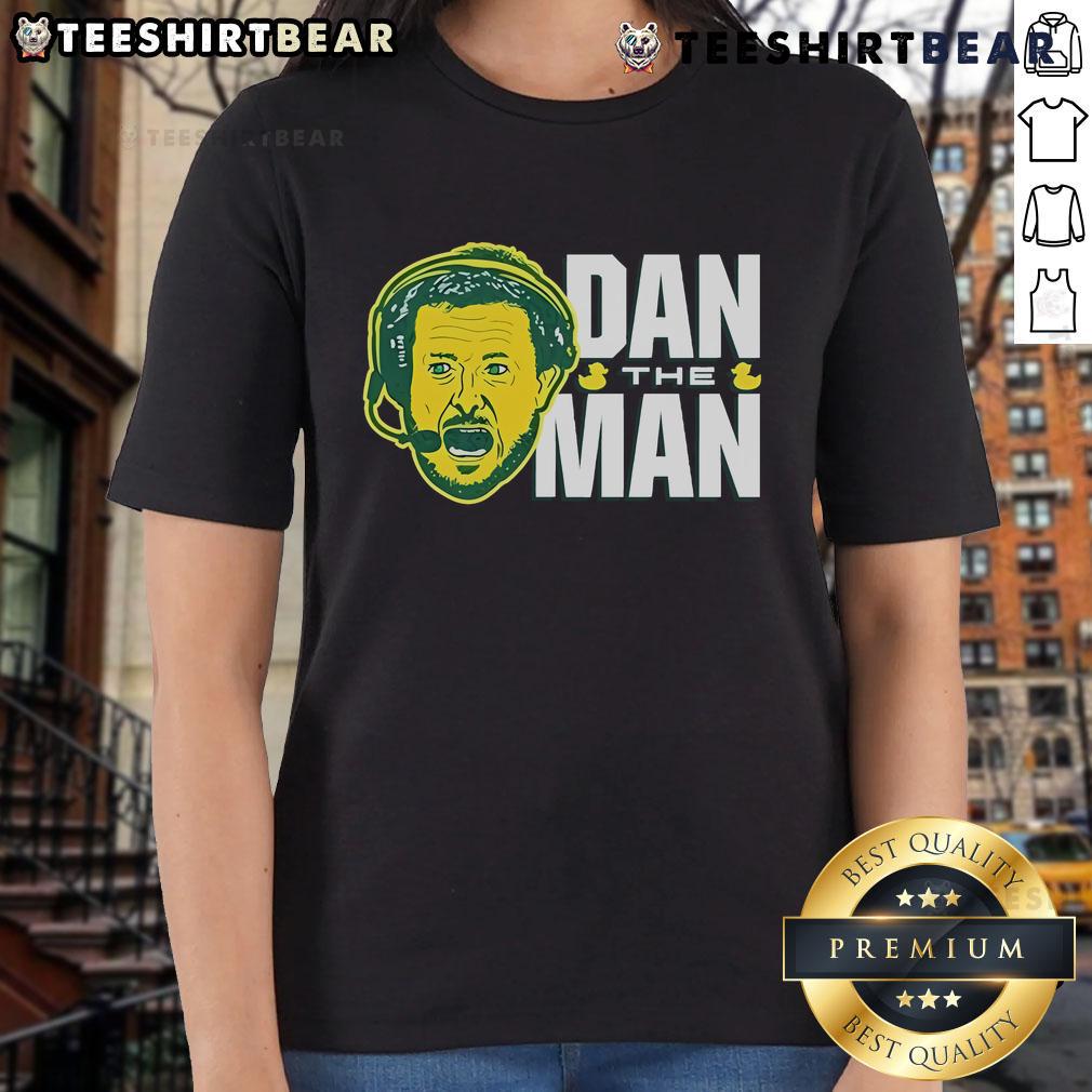 Alt Text: Ladies tee featuring Joey Harrington and Dan Lanning, Oregon Ducks coach, celebrating team spirit and pride.