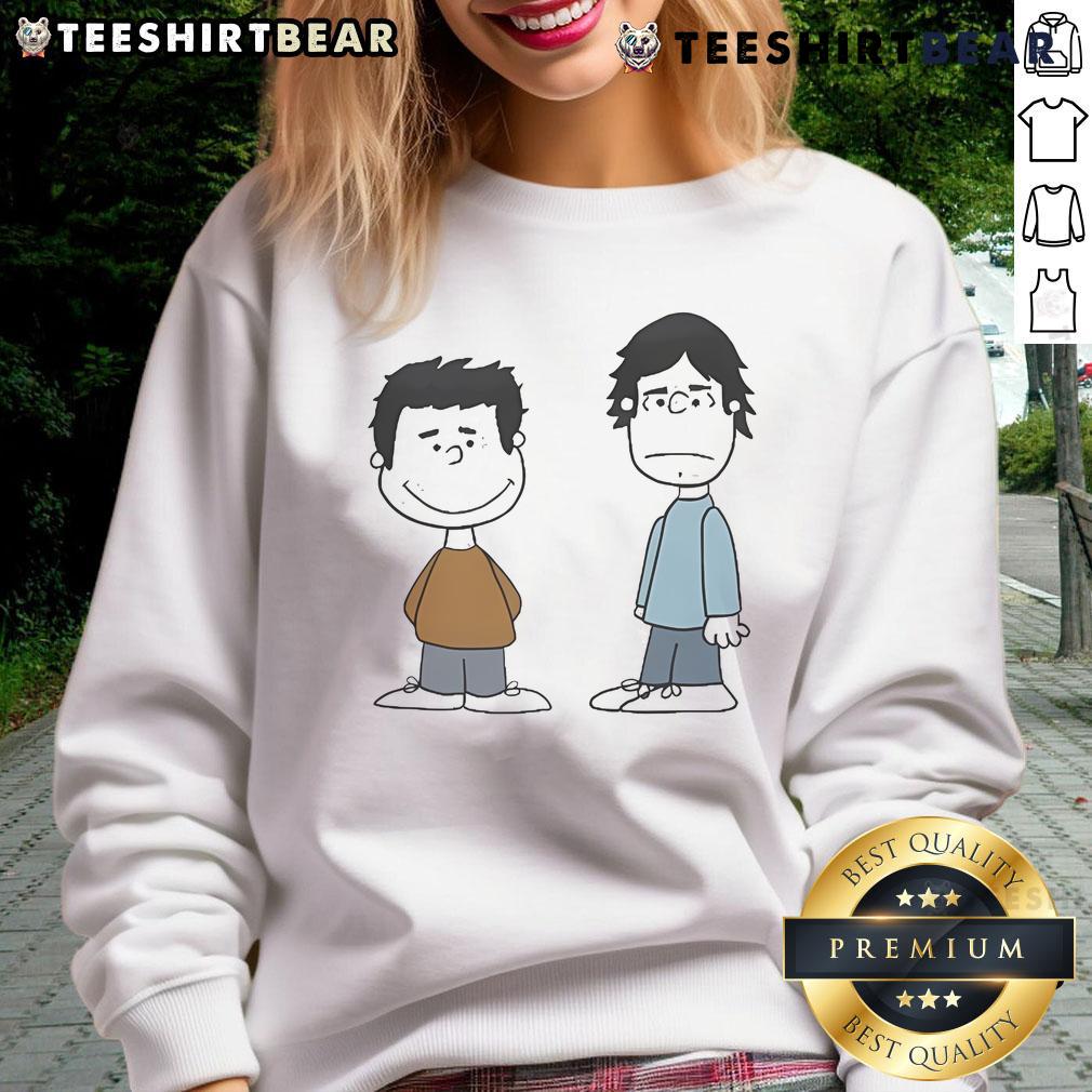 Alt Text: Nice Kenny vs Spenny Peanuts sweatshirt featuring vibrant graphics and a comfortable fit for fans.