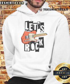 Nice Let's Rock Electric Guitar Hoodie for Music Lovers and Band Guitarists, showcasing a vibrant design and stylish fit.