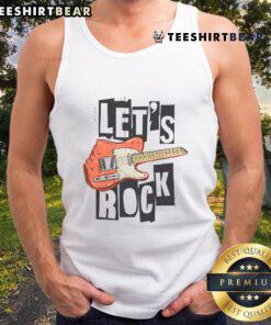 Nice Let's Rock electric guitar tank top for music lovers and band guitarists, showcasing a stylish rock-inspired design.