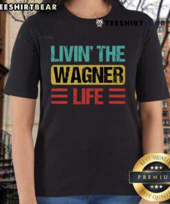 Vintage ladies tee from Nice Living, featuring 'The Wagner Life' design, perfect for stylish casual wear.
