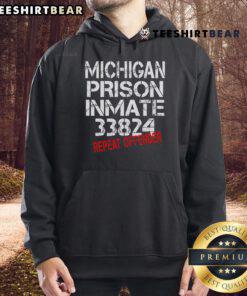 Prisoner inmate 33824 wearing a stylish hoodie in Nice, Michigan, showcasing unique inmate fashion.