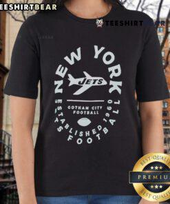 Nice New York Jets Gotham City Football Est 1960 ladies tee featuring vibrant team colors and stylish design.