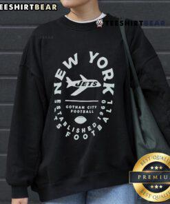 Nice New York Jets Gotham City football sweatshirt established 1960, featuring vibrant team colors and logo design.