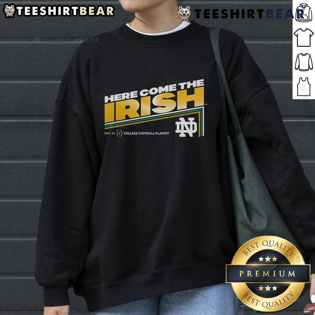 Nice Notre Dame Fighting Irish 2024-2025 College Football Playoff sweatshirt, showcasing team spirit and pride.