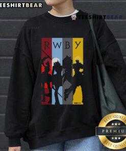 Stylish Nice RWBY character silhouettes sweatshirt featuring iconic designs from the popular anime series.