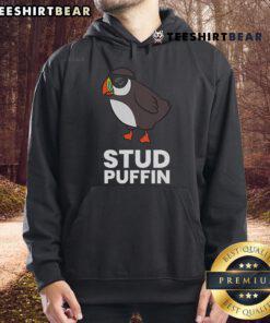 Colorful hoodie featuring a cute puffin seabird design, perfect for nature lovers and fans of Iceland's wildlife.