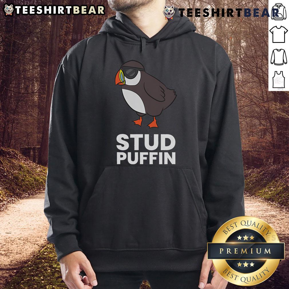 Colorful hoodie featuring a cute puffin seabird design, perfect for nature lovers and fans of Iceland's wildlife.