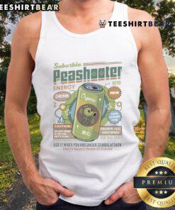 Nice suburbia scene featuring a Peashooter tank top inspired by Crazy Dave's favorite flavor for zombie attack enthusiasts.