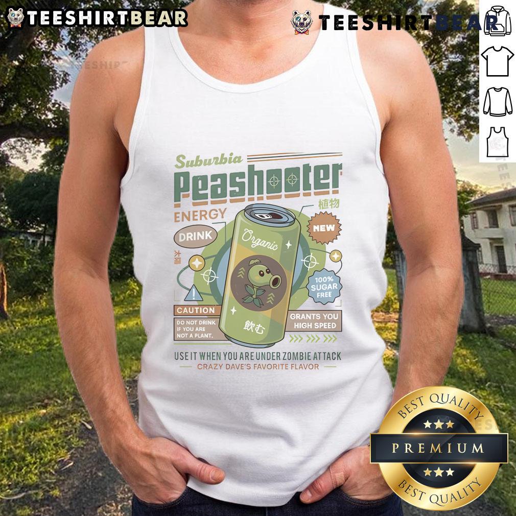 Nice suburbia scene featuring a Peashooter tank top inspired by Crazy Dave's favorite flavor for zombie attack enthusiasts.