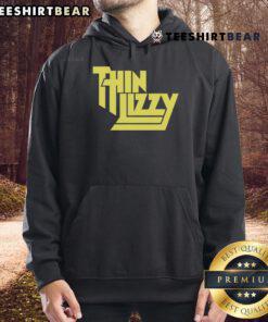 Stylish Nice Thin Lizzy hoodie in black, featuring the iconic band logo, perfect for fans and casual wear.
