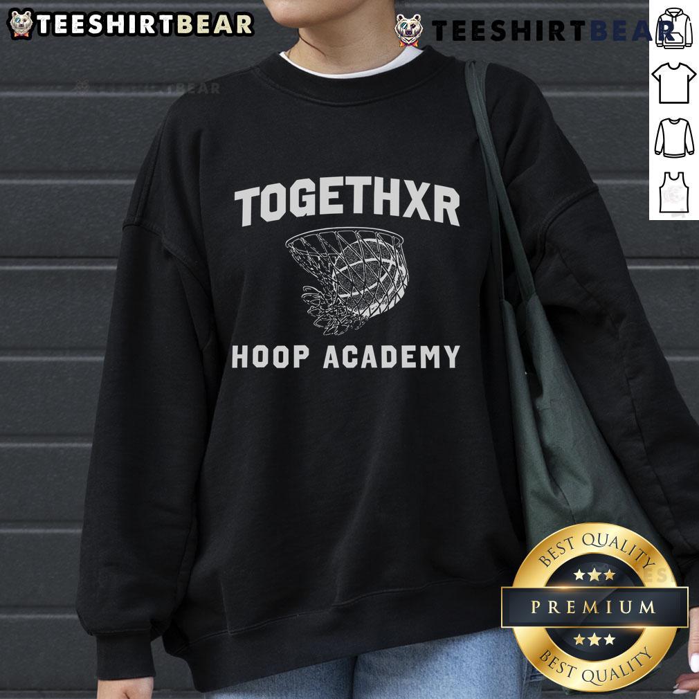Nice Togethxr Hoop Academy sweatshirt in vibrant colors, perfect for basketball enthusiasts and stylish sportswear lovers.