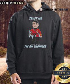 Nice Trust Me I'm An Engineer hoodie featuring a playful design, perfect for engineering enthusiasts and casual wear.