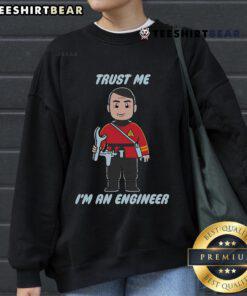 Casual Nice Trust Me I'm An Engineer sweatshirt displayed on a hanger, perfect for engineering enthusiasts and gifts.