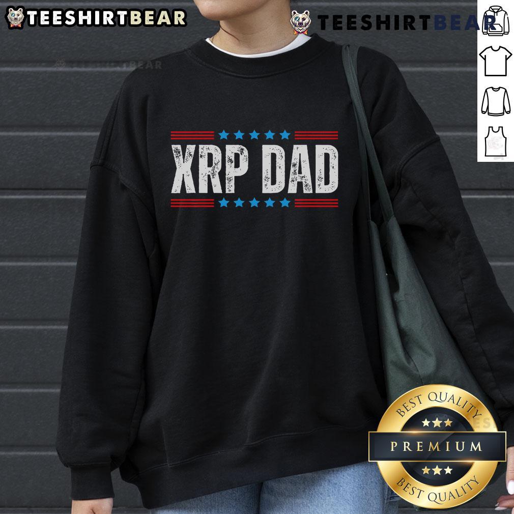 Nice XRP Dad Crypto Merchandise Sweatshirt featuring a stylish design perfect for cryptocurrency enthusiasts.