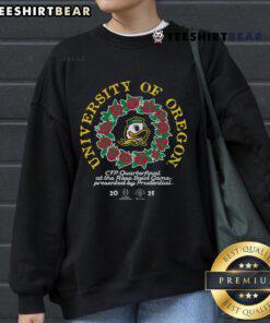 Official 84 Black Oregon Ducks College Football Playoff 2025 Rose Bowl Sweatshirt featuring team logo and stylish design.