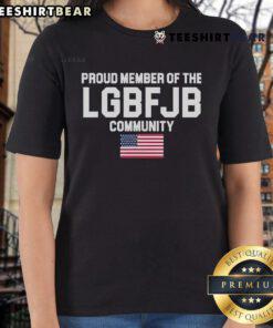 Official American Flag Ladies Tee for Proud Members of the LGBTQ+ Community, showcasing vibrant colors and bold design.