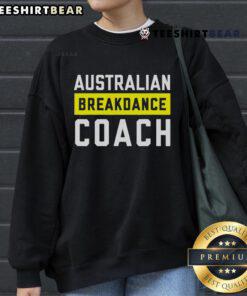 Official Australian breakdancing costume with matching sweatshirt for coaches and break dancers, perfect for competitions.