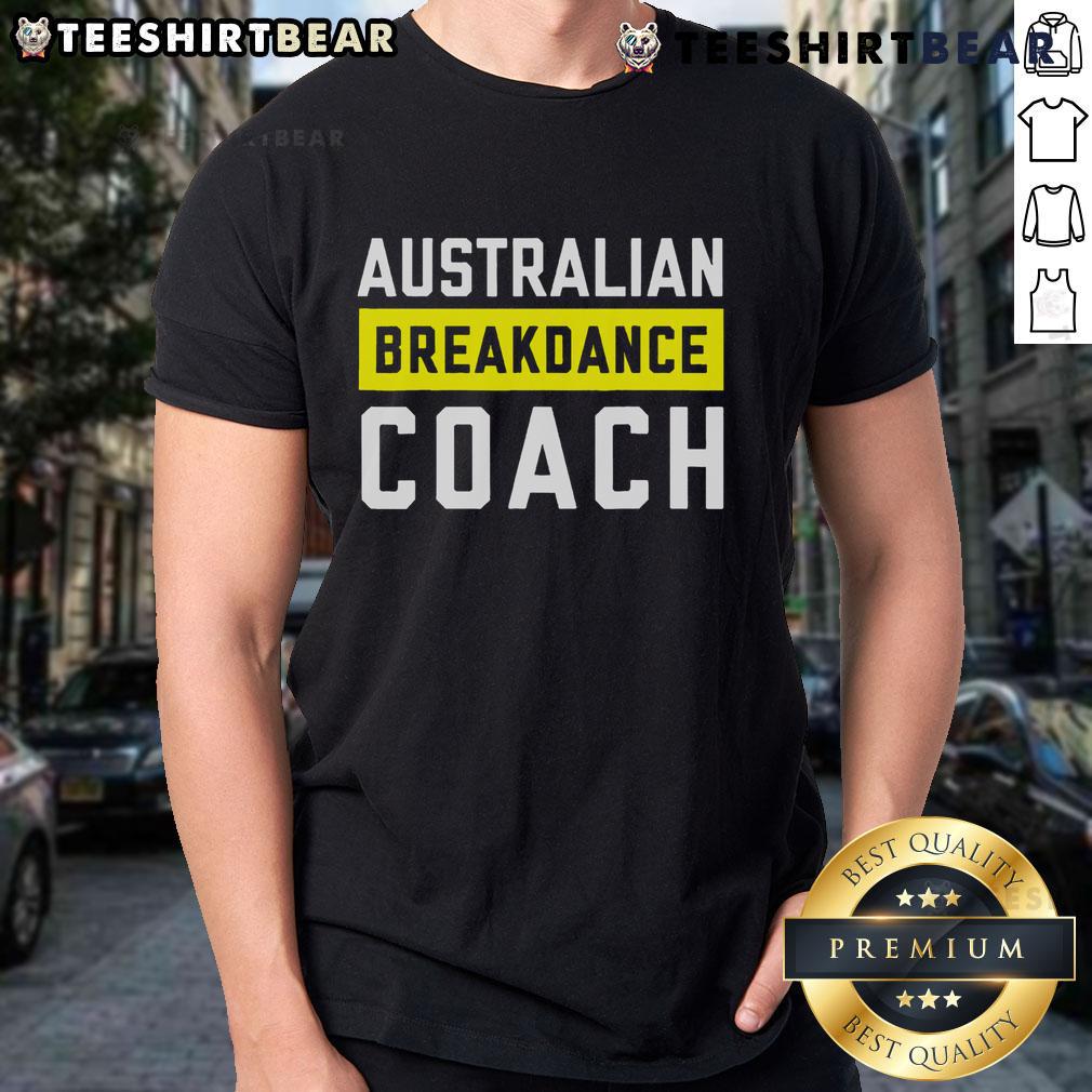 Official Australian Breakdancing Costume featuring Coach Break Dancer Matching T-Shirt for stylish dance enthusiasts.