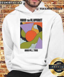 Official Cage The Elephant Neon Pill Tour 2024 hoodie featuring vibrant graphics and a stylish design for fans.